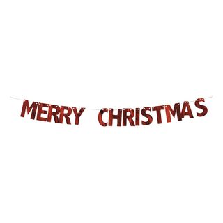 Guirlande Merry Christmas Rød