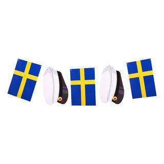 Guirlande Svenske flag Og Studenterhuer