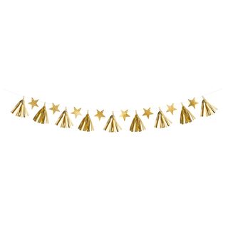 Guirlande Kvaster med Stjerner Guld