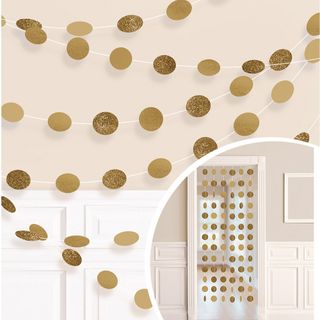 Guirlander Cirkler Guld Glitter