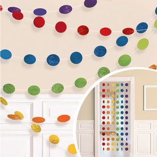 Guirlander Cirkler Regnbue Glitter