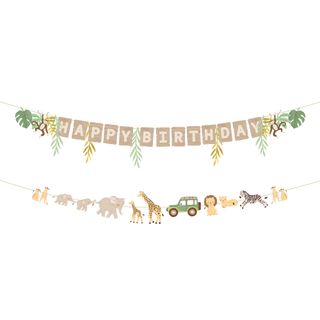 Guirlander Happy Birthday Safari Party
