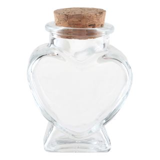 Glas med Korklåg Hjerte
