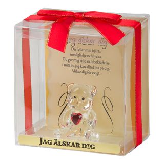 Glasfigur Jeg Elsker Dig