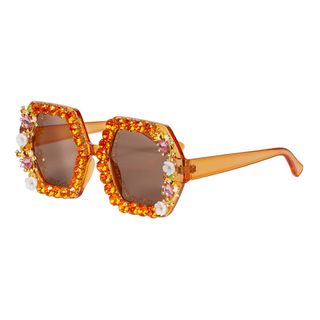 Briller Flowers med Perler Orange