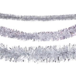Glitterguirlande Sølv