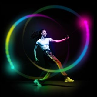 Glow Dansebold med LED Farveskift