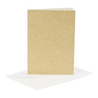Lykønskningskort Guld Glitter