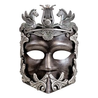 Græsk Maske Sølv