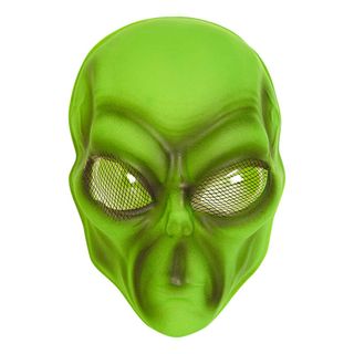 Grøn Alien Maske i Plast