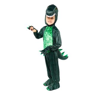 Grøn Dinosaur Børnekostume
