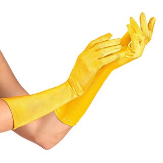 Gule Satinhandsker Lange