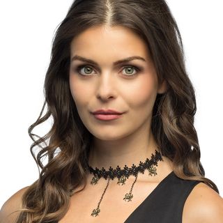Halskæde Choker med Edderkopper