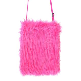 Håndtaske Fluffy Neon Lyserød