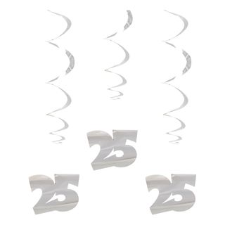 Swirls 25 Sølv Hængende Dekoration