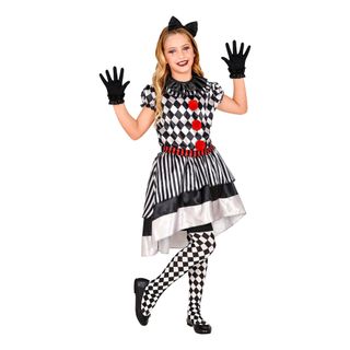 Harlequin Klovn Barn Kostyme