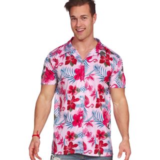 Hawaiiskjorte Flamingo
