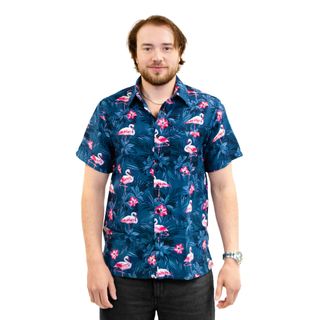 Hawaiiskjorte Herre Flamingo