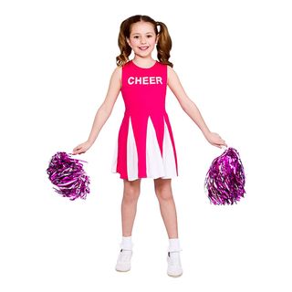 Cheerleader Lyserød Børnekostume