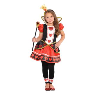 Hjerter Dame Børnekostume