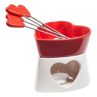 Hjerteformet Fonduesæt