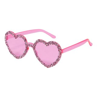 Hjertebriller Rosa med Strass