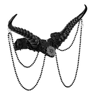Horn med strass sort