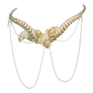 Horn med strass guld