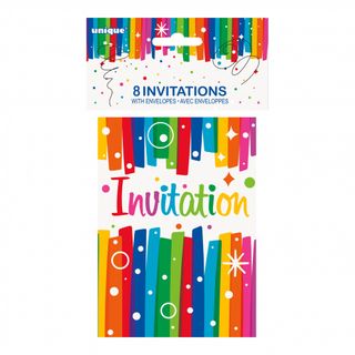 Invitationer Happy Birthday Regnbue