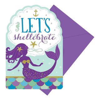 Indbydelser Mermaid Wishes