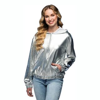 Jakke Metallic Sølv