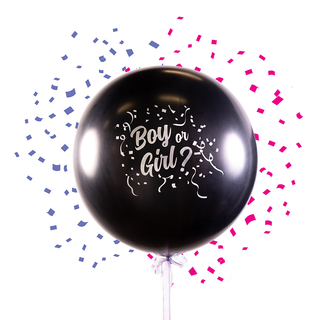 Kæmpeballon Boy or Girl med Konfetti