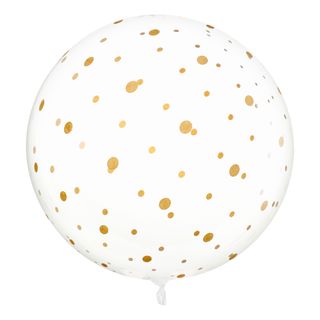 Kæmpeballon Transparent Prikket