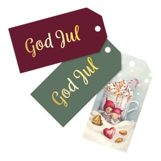Juleetiketter God Jul