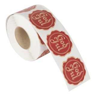 Juletiketter på Rulle God Jul Sigill