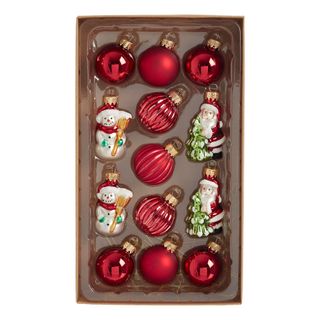 Julgranskulor Mini Röd Mix