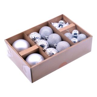 Julekugler Silver Mix