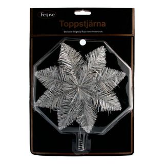 Julgransstjärna Glitter Silver