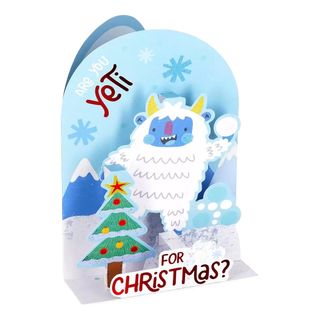 Julekort Pop-Up Are You Yeti For Christmas