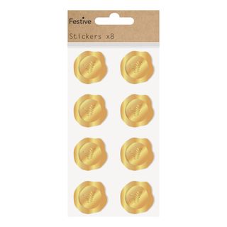 Juleklistermærker Guld