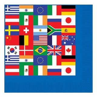 Kaffeservietter Internationale Flag