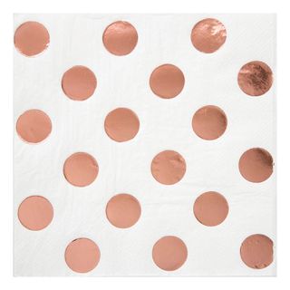 Kaffeservietter Roséguld Prikkede