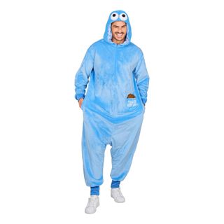 Kakmonster Blå Onesie Kostume
