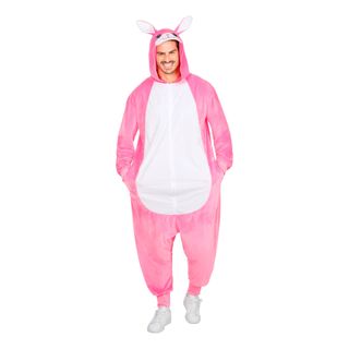Kanin Lyserød Onesie Kostume