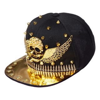 Kasket Dope med Nitter Sort/Guld