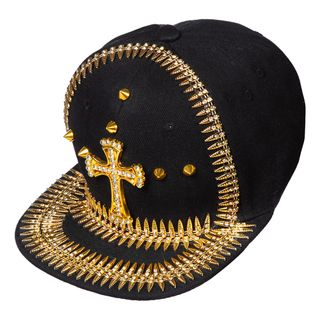 Kasket Guldkors & Nitter Sort/Guld
