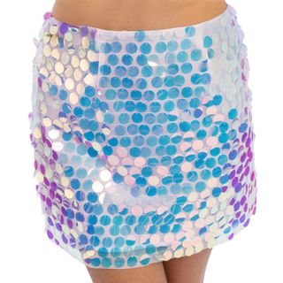 Nederdel med Palietter Iridescent Lyserød