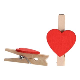 Mini-tøjklemmer med Hjerter