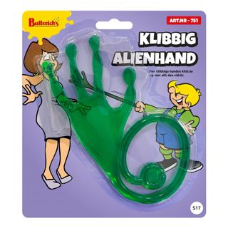 Klibbiga Alienhand Skämtartikel