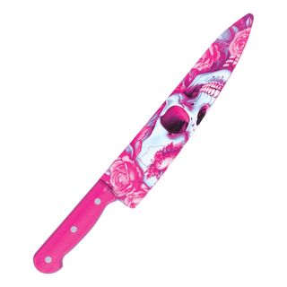 Kniv Dödskalle Rosa